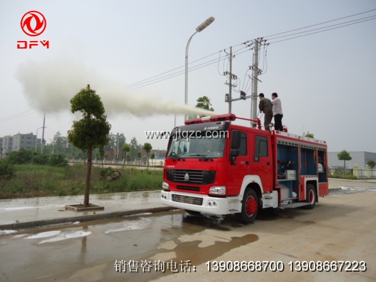 豪濼消防車干粉操作照片